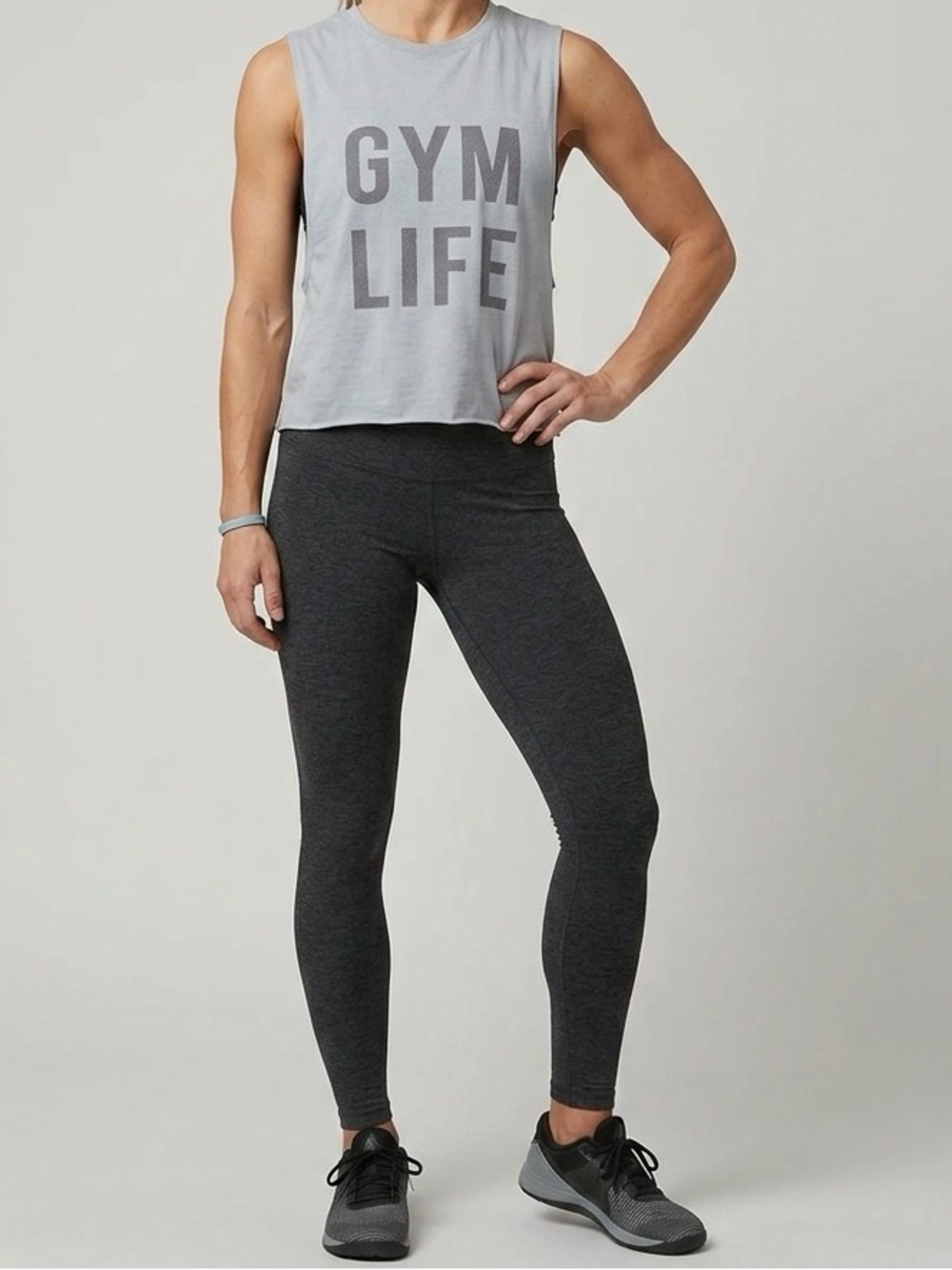 Spiritual Gangster Gym Life Gray Workout Tank Size M/L